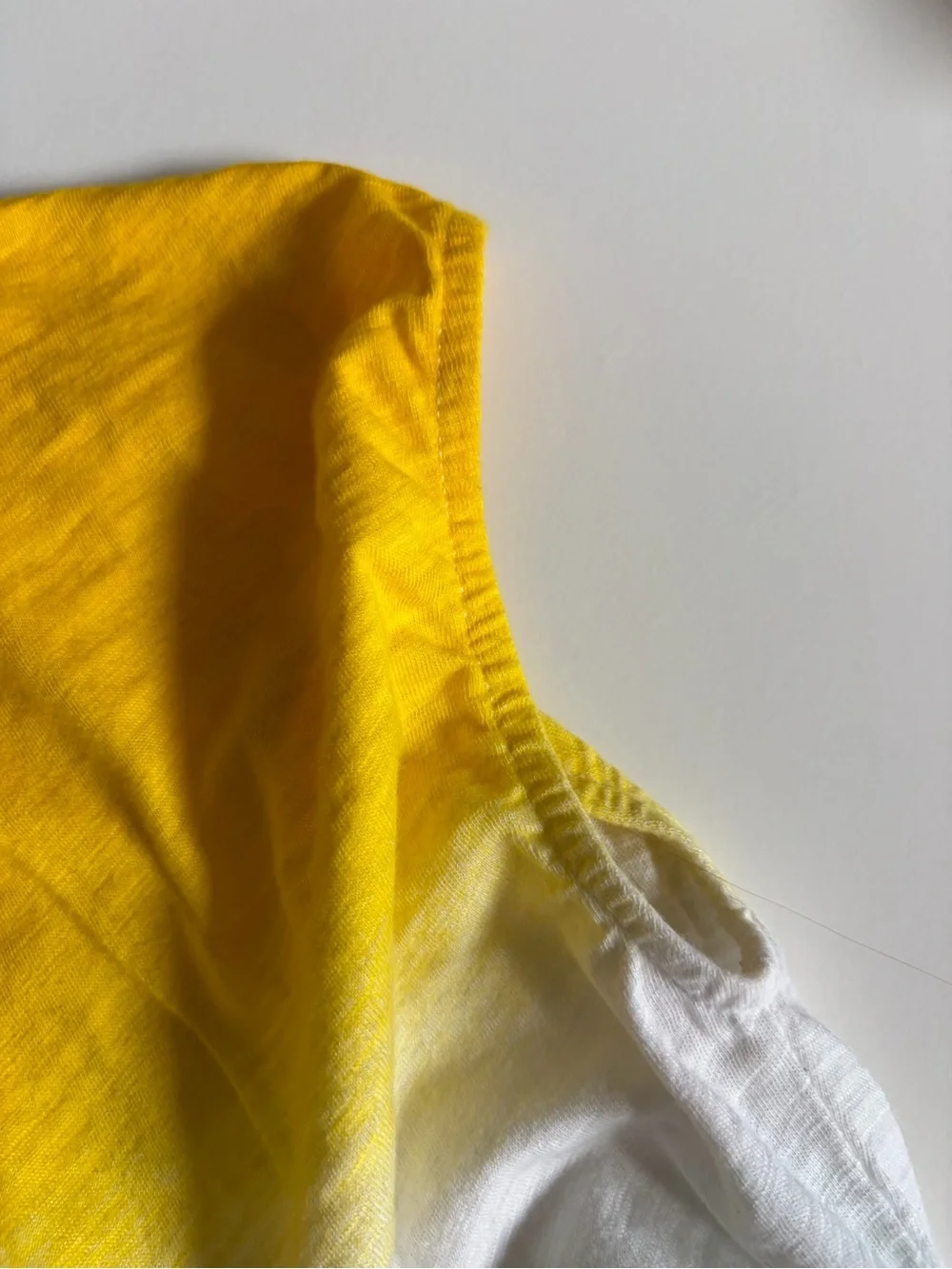 Carter's Yellow to Light Blue Ombre Tie-Hem Crop Top